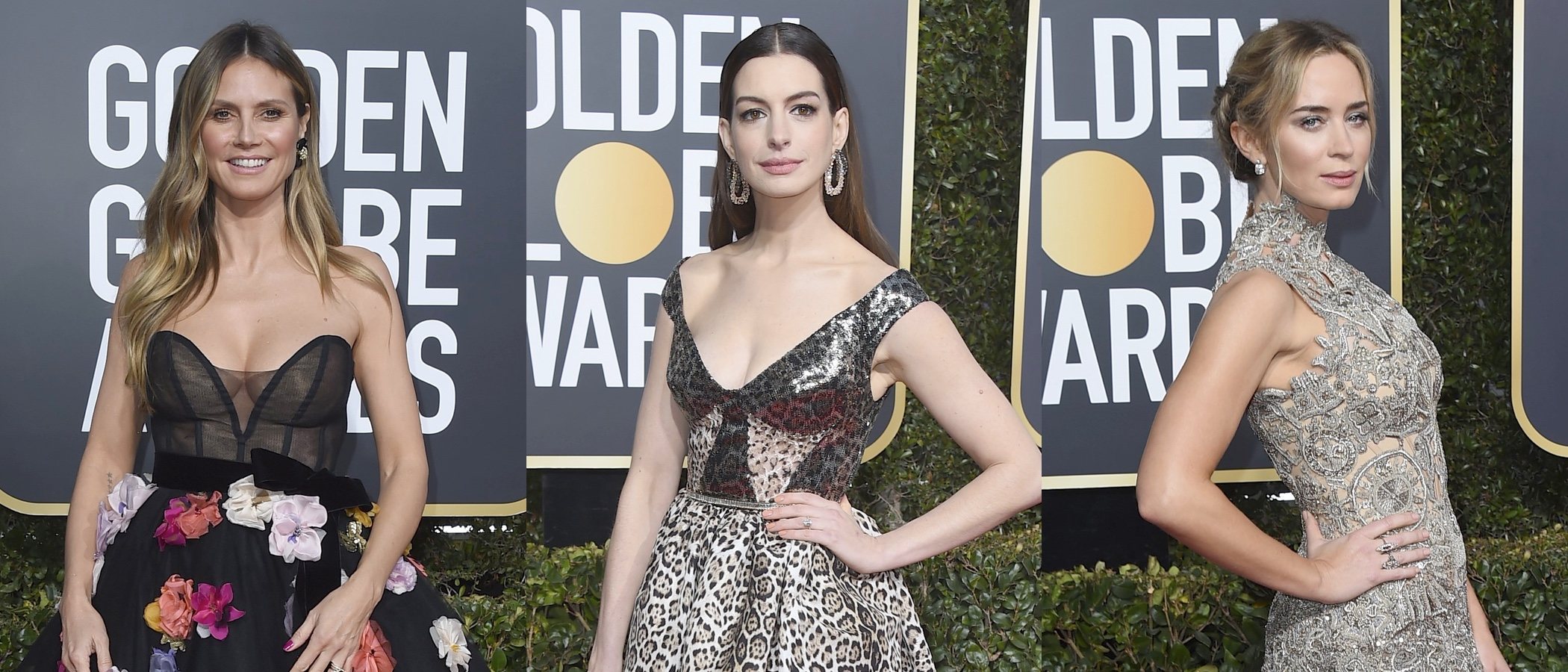 Heidi Klum, Anne Hathaway y Emily Blunt, las peor vestidas de los Globos de Oro 2019