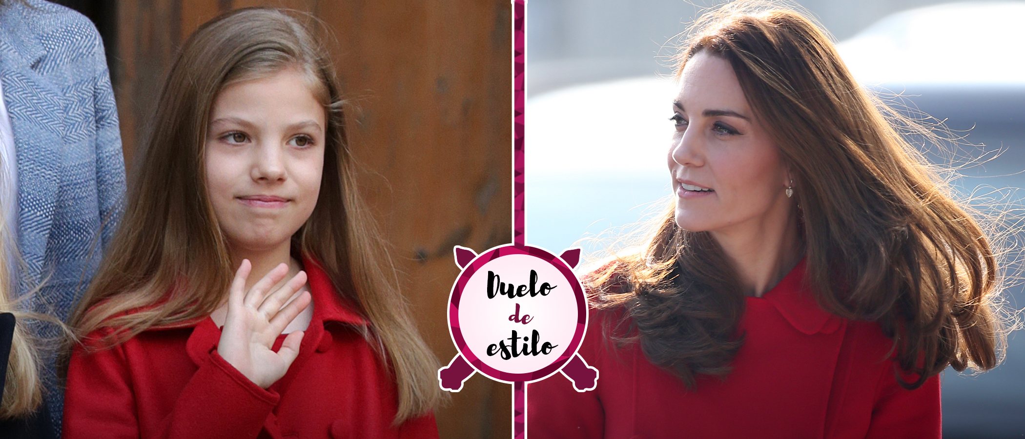 Kate Middleton y el socorrido abrigo rojo de Carolina Herrera que también tiene la Infanta Sofía