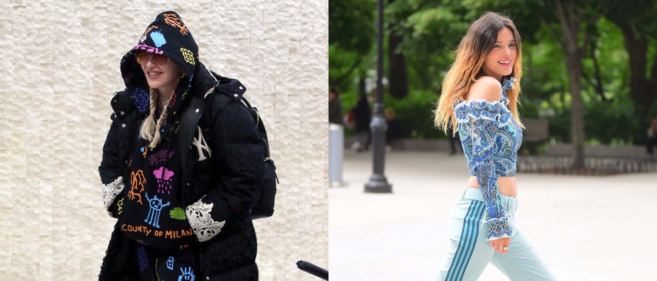 El look deportivo de Madonna y Bella Thorne, entre los peores outfits de la semana