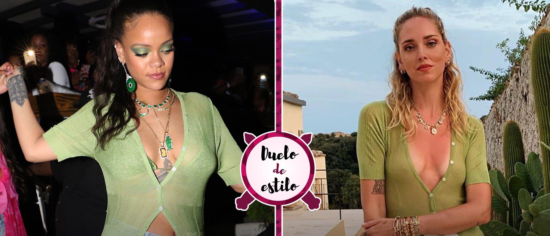 Chiara Ferragni también le ha echado el ojo a la misma cárdigan de Jacquemus que tanto le gustó a Rihanna