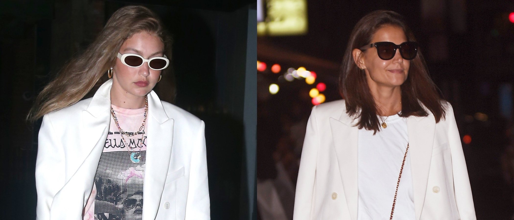 Katie Holmes y Gigi Hadid apuestan por la misma prenda para ser la mejor vestidas de la semana