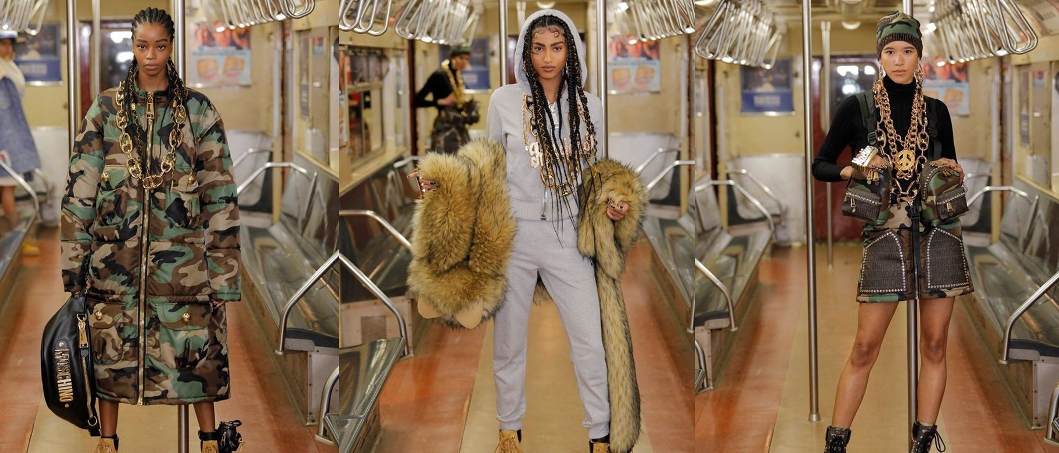 El metro de Nueva York se convierte en la última pasarela para el desfile de Moschino
