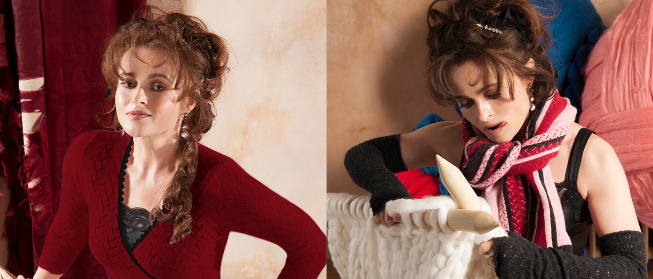 Helena Bonham Carter se lanza al diseño de bufandas por una buena causa