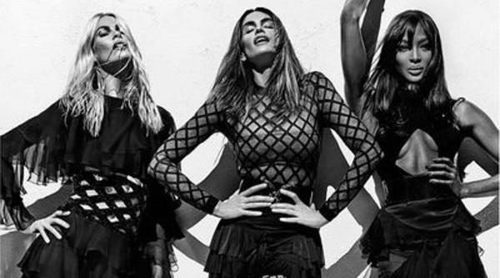 Balmain reúne a las supermodelos de los 90: Cindy Crawford, Naomi Campbell y Claudia Schiffer