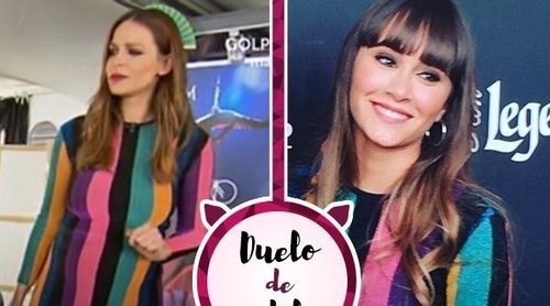 Eva González y Aitana ('OT17') coinciden con un mismo vestido de María Escoté. ¿A quién le sienta mejor?