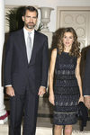 Los Príncipes Felipe y Letizia durante una visita a la India en octubre de 2009