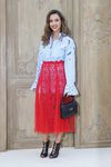 Jessica Alba en el desfile de Valentino en la París Fashion Week