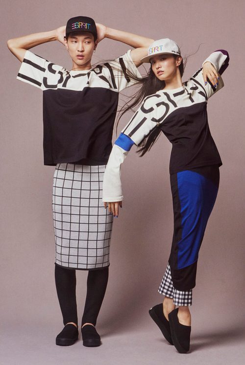 Prendas con estampado geométrico de la colección otoño/invierno 2016/2017 de Esprit y Opening Ceremony