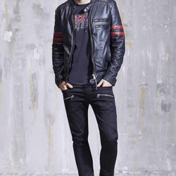 Chaqueta de cuero negra de Replay otoño/invierno 2016/2017