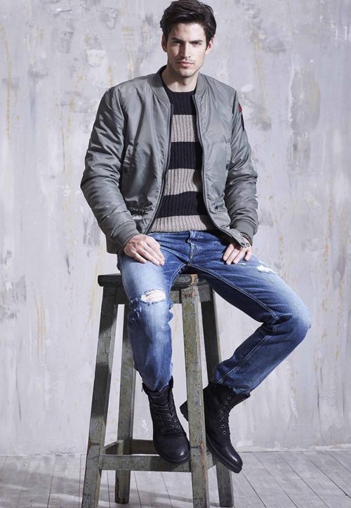 Bomber de color gris de Replay otoño/invierno 2016/2017