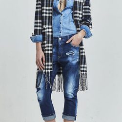 Camisa azul de botones de Replay otoño/invierno 2016/2017