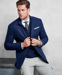 Chaqueta de lana azul marino de Brooks Brothers otoño/invierno 2016/2017