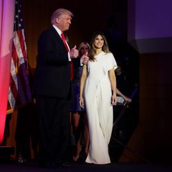 Melania Trump en el primer discurso de Donald Trump como Presidente de EEUU