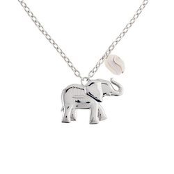 Colgante de elefante plateado de la colección de Sara Carbonero para Agatha París