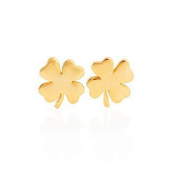 Pendientes dorados en forma de trébol de la colección de Sara Carbonero para Agatha París