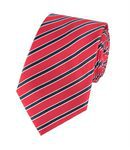 Corbata roja con rayas azules de la colección de Hawes & Curtis y el Príncipe Carlos