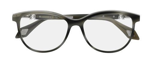 Gafas con montura gris redonda de la colección 'Vista 2016' de Carolina Herrera