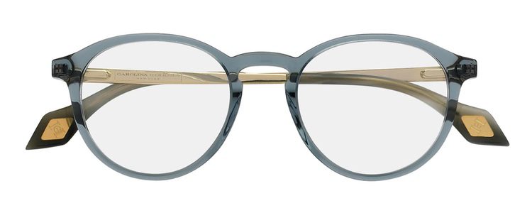 Gafas redondas color azul serenity de la colección 'Vista 2016' de Carolina Herrera