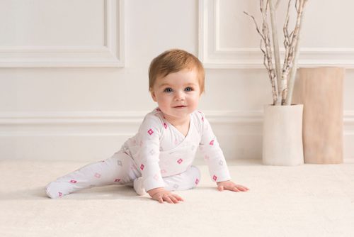 Body blanco con estampado geométrico de Aden + Anais otoño/invierno 2016/2017