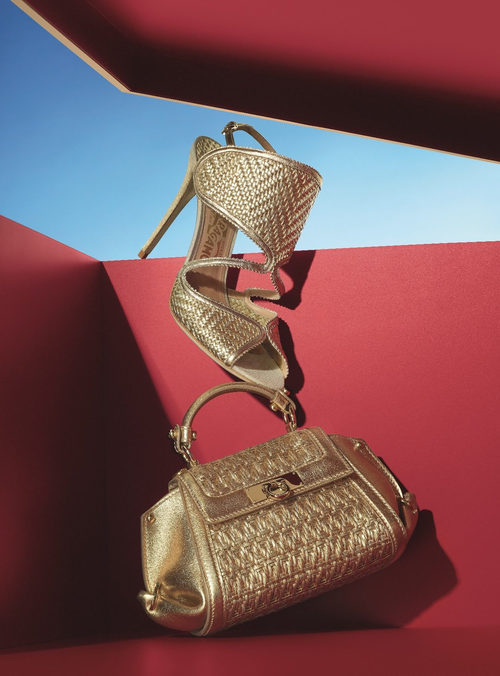 Bolso 'Sofía' en color dorado de Salvatore Ferragamo para Navidad 2016