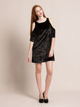 Vestido negro de terciopelo de Inside otoño/invierno 2016/2017
