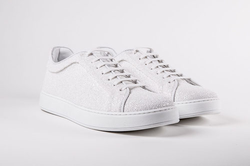 Zapatillas blancas con glitter de Dior Homme primavera/verano 2017