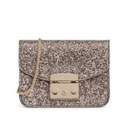 Bolso de mano plateado de Furla colección Navidad 2016