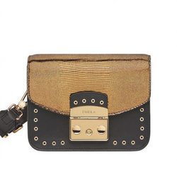 Bolso Metropolis en dorado y negro de Furla colección Navidad 2016