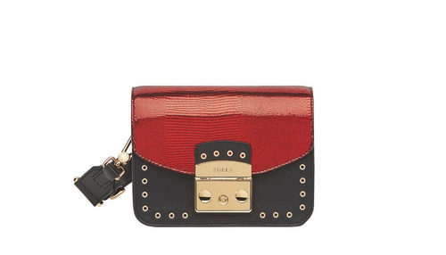 Bolso Metropolis en rojo y negro de Furla colección Navidad 2016