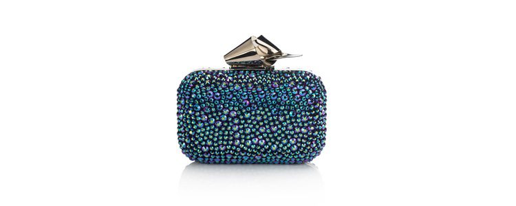 Clutch decorado con piedras brillantes de Jimmy Choo para Navidad 2016