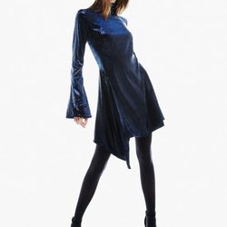 Vestido azul de Bershka para Navidad 2016