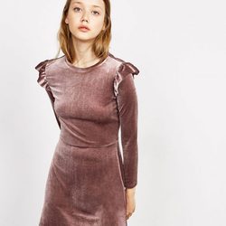 Vestido de color rosa de Bershka para Navidad 2016