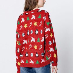Jersey de punto rojo de Pull&Bear para Navidad 2016