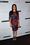 Meghan Markle con un vestido floral en la pasarela de Tracy Reese en la New York Fashion Week 2014