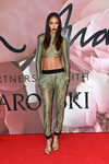 Joan Smalls con dos piezas de color verde en los British Fashion Awards 2016