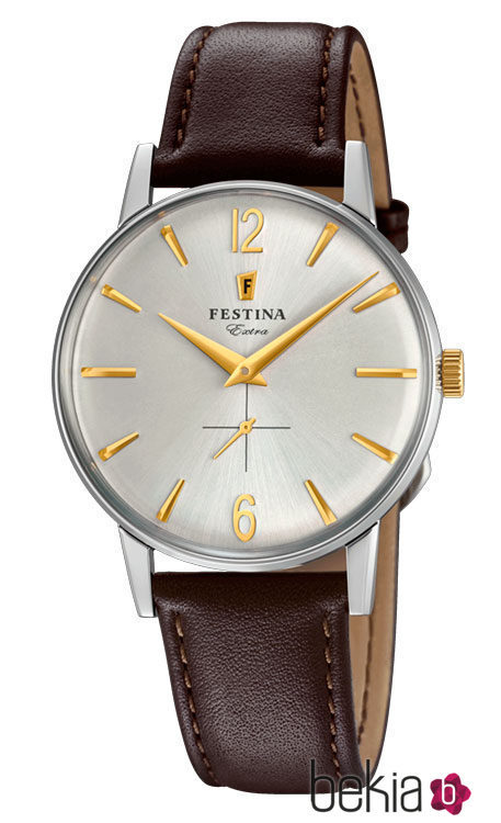 Reloj con correa de cuero de la colección 'Extra 1948' de Festina