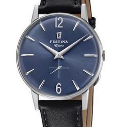 Reloj de esfera azul de la colección 'Extra 1948' de Festina
