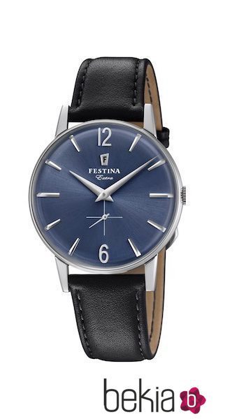 Reloj de esfera azul de la colección 'Extra 1948' de Festina