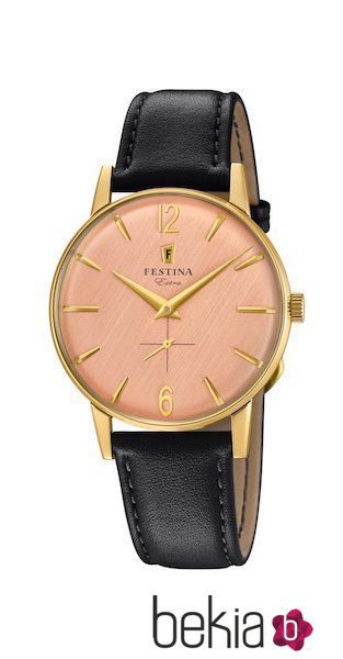 Reloj con la esfera rosa de la colección 'Extra 1948' de Festina