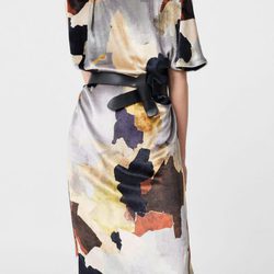 Vestido de seda estampado de Mango para Navidad 2016