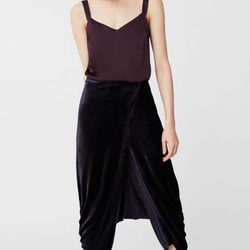 Pantalón baggy de terciopelo de Mango para Navidad 2016