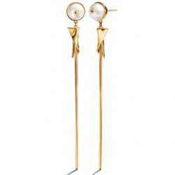 Pendientes largos dorados de Eddie Borgo para Tiffany & Co