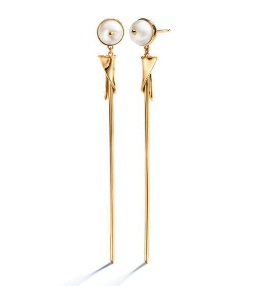 Pendientes largos dorados de Eddie Borgo para Tiffany & Co