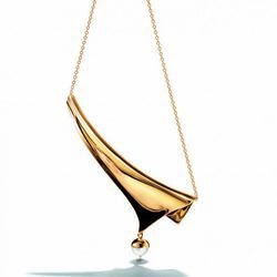 Collar dorado con perla de Eddie Borgo para Tiffany & Co