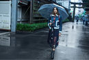 Alma Jodorowsky con una chaqueta de cuero de Mango colección 'Journeys' invierno 2017