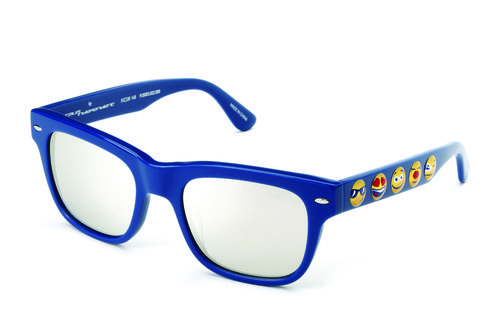 Gafas de sol con montura azul de la colección de Jeremy Scott para Italia Independent