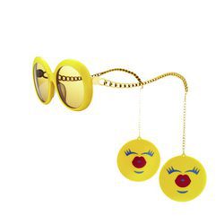 Gafas de sol de montura amarilla de la colección de Jeremy Scott para Italia Independent