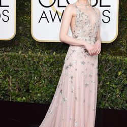 Emma Stone con un vestido brilly en los Globos de Oro 2017