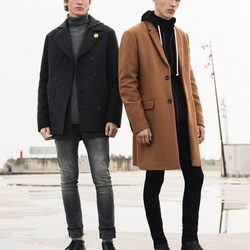 Abrigos de paño de Pull&Bear invierno 2017