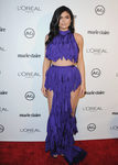 Kylie Jenner con un vestido de Balmain en una fiesta de Marie Claire